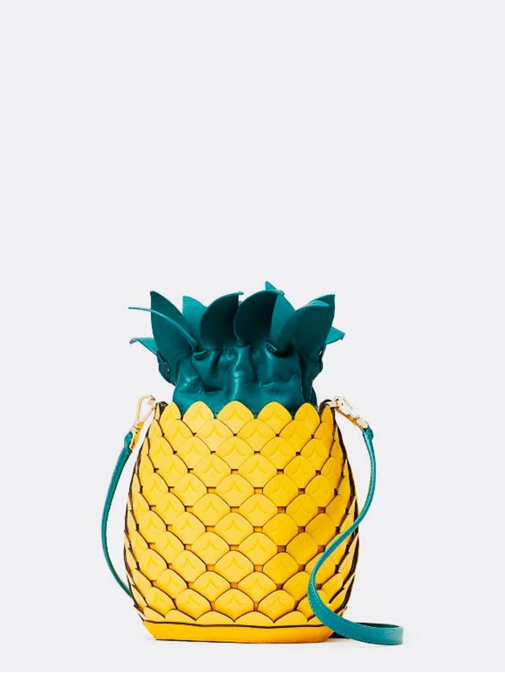 Kate Spade Pineapples Bucket Crossbody Bag - Yellow & Green - Picture 6 of 9